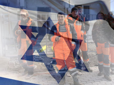 Рабочие на стройе израиля