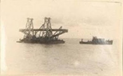 Строительство керченского моста гитлеровцами, 1944 г.